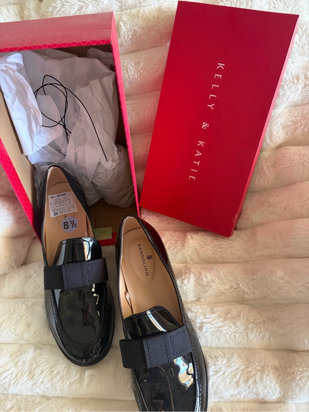 Kelly & Katie black patent leather wore once
